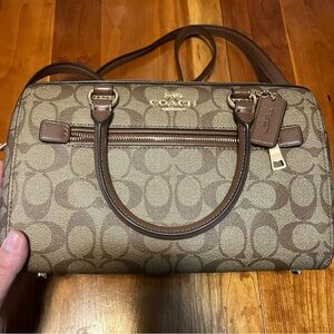 Coach Rowan Satchel in Signature Canvas F83607